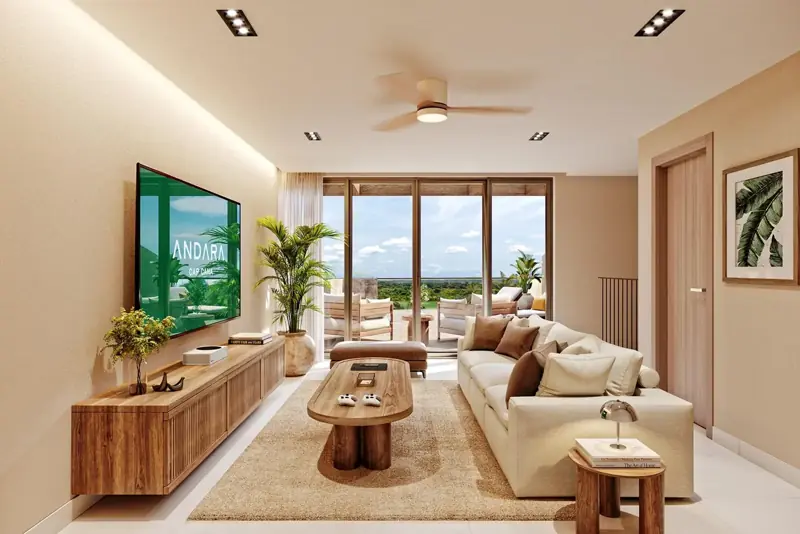 3 спальни с отдельным входом (lock-off), 120 м² — Andara Cap Cana 5