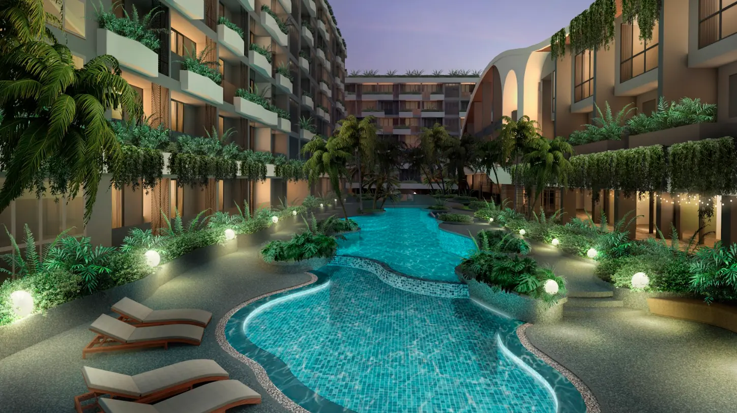 Студия 30 м², готовая — Bang Tao Green Residence 10